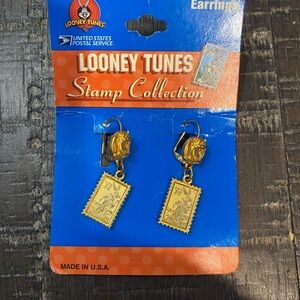 Looney Tunes Gold Stamp Earrings